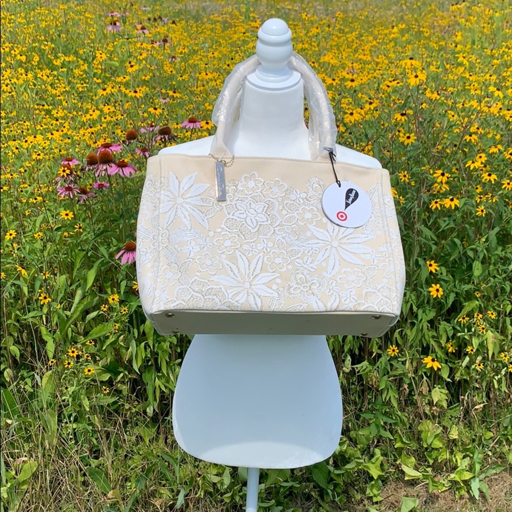 Oscar de la Renta canvas handbag